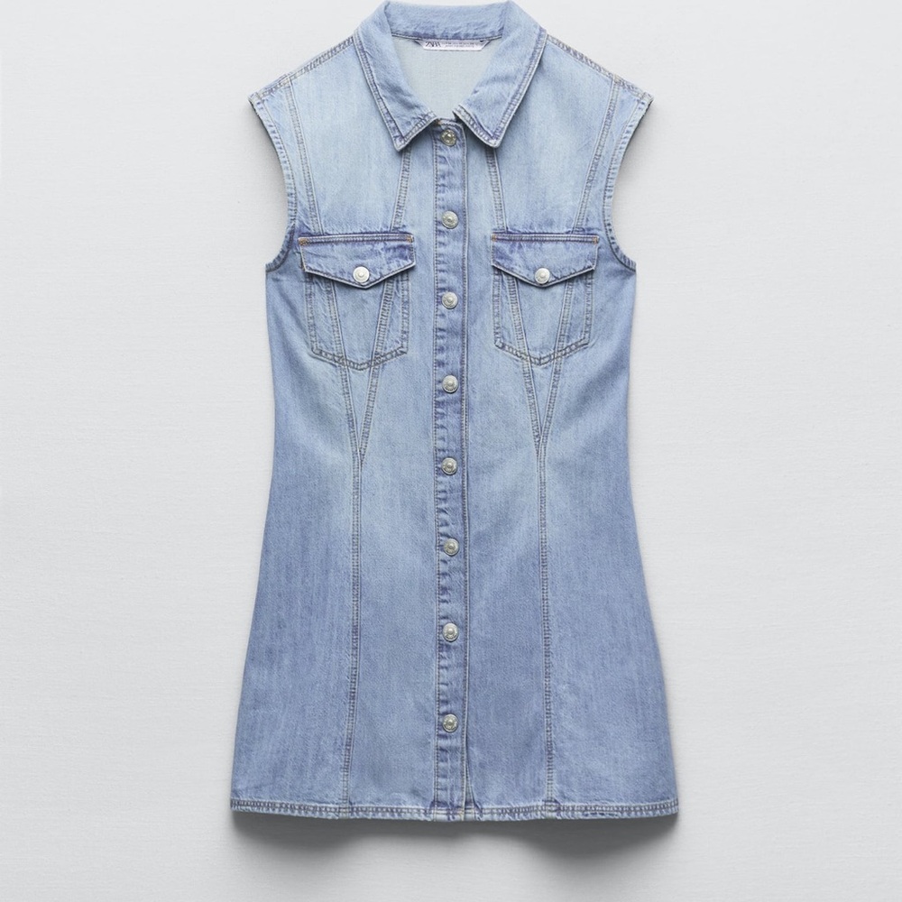 Zara mini denim dress